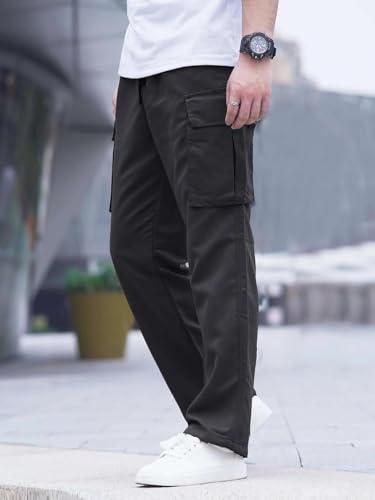 Image of LookMark Men's Cargo Pants Stylish and Comfortable | Men's Cargo Pants with Multiple Pockets | Ideal for Casual Wear, Outdoor Activities, and Everyday Use