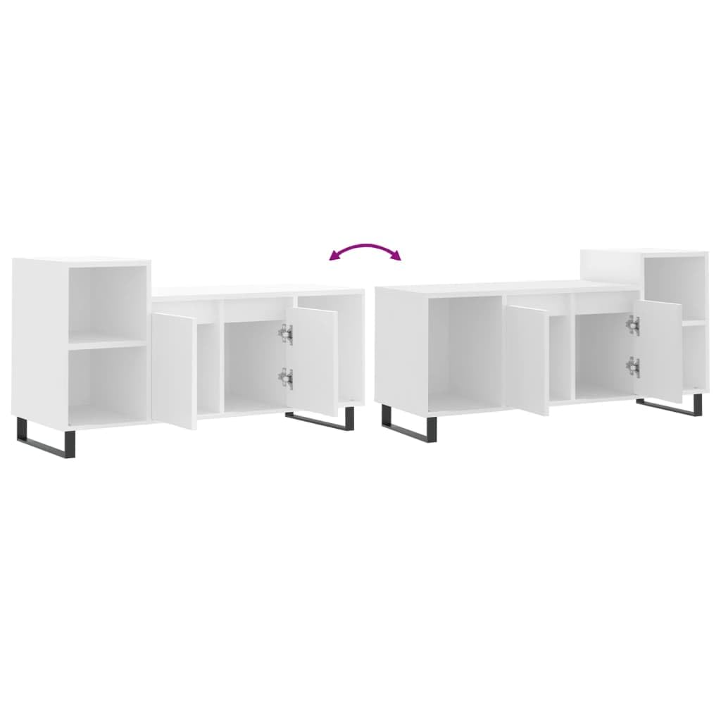 vidaXL Mobile Porta TV Bianco 100x35x55 cm in Legno Multistrato