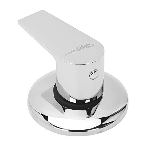Image of Hindware Italian Collection F360052CP Element Exposed Part Kit for Flush Cock (with Sleeve, Handle & Flange), Brass with Chrome Finish