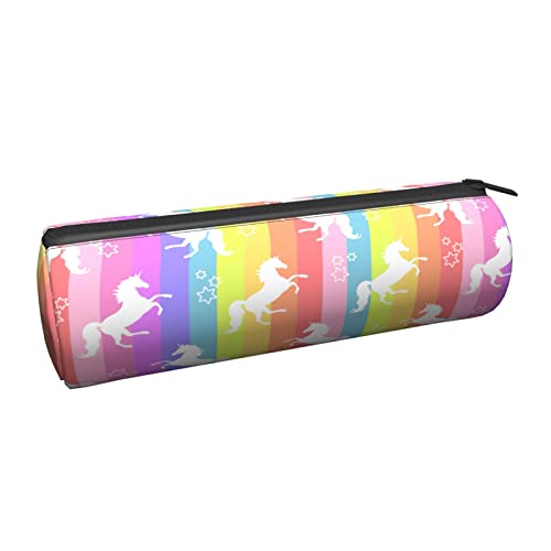 Regenbogen-Einhorn-Federmäppchen, Stifttasche mit Reißverschluss, Stift-Organizer für Mädchen, Jungen, Erwachsene, Schreibwaren, Aufbewahrung für Büroarbeiten Cover