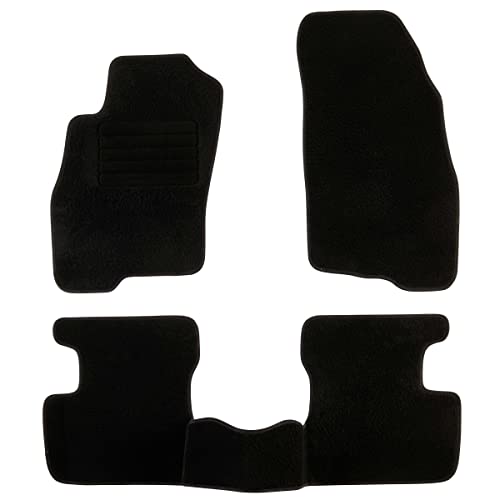 DBS 1763706 Tapis Auto - Sur Mesure - Tapis de sol pour Voiture - 3 Pièces - Antidérapant - Moquette noir 900g/m² - Finition Velours - Gamme Star