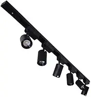 Trilho Eletrificado 2M Com 6 Spot Led 7W 3000K Bivolt Preto