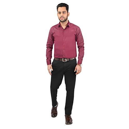 Image of Combo of Men Casual Cotton Full Sleeves Formal Regular Slim Fit Plain Office Shirts