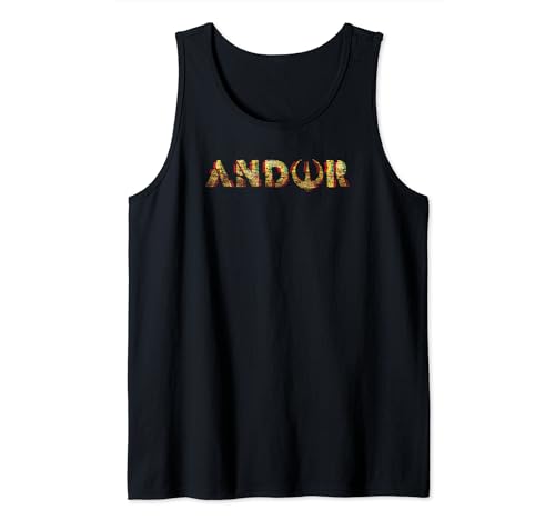 Star Wars Andor Glitch Text Logo Tank Top débardeur noir geek pour homme