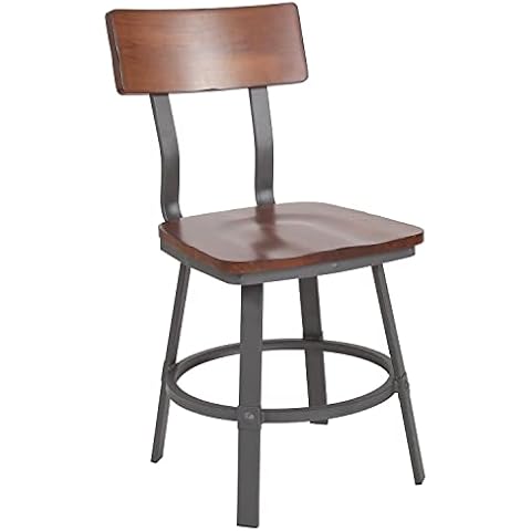 Flash Furniture Rustic Walnut Dining Chair Cover