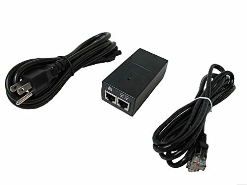 New 48V AC/DC Adapter Replacement For UBIQUITI Networks POE-48-24W POE-48-24W-G GP-D480-050G 48 Volt PoE Power Over Ethernet Injector Adapter POE4824W POE48-24WG GPD480-050G GPD480050G UniFi RJ-45 LAN