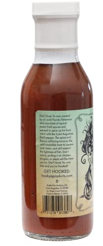Dat'l Hook Ya Datil Pepper Sauce, Package Of Two 12 Oz Bottles, Zero Calorie, Gluten Free, No Added Sugars, Preservative Free, No High Fructose Corn Syrup, No Msg #TOP1