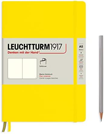 Leuchtturm1917 (310337 Notebook Medium (A5) Softcover, 123 numbered pages, squared, black