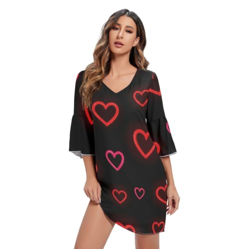 Robe d'été à col en V romantique pour exprimer votre joie de vivre