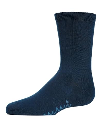 MeMoi Kids' Basic Cotton Blend Crew Socks
