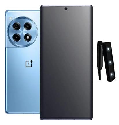 Image of Curved UV Tempered Glass For OnePlus 12R 5G [Matte Uv Glass] Comes With UV Light & Glue For Finest Pasting. Edge To Edge Protection With Case Friendly Fit. (Fingerprint Supported)