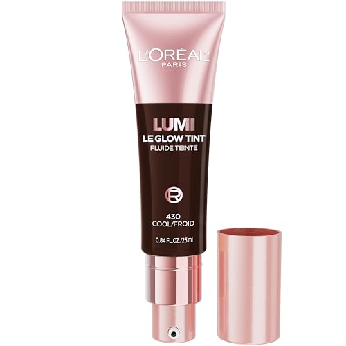 L'Oreal Paris Lumi Le Glow Skin Tint, Lightweight Water-Based Tinted Serum with Foundation-Like Coverage, Glow Illuminator, Cool 430, 0.85 Fl Oz - image 1
