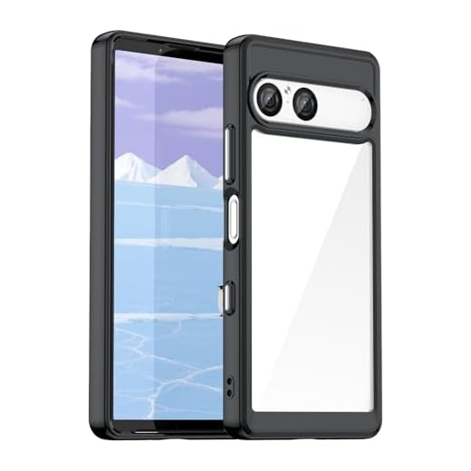 QJONSIU Hülle Kompatibel mit Sony Xperia 10 VII, Anti-Kratzer HD Clear Schutzhülle Case Weicher TPU-Rahmen & Harte PC-Rückseite-Schwarz