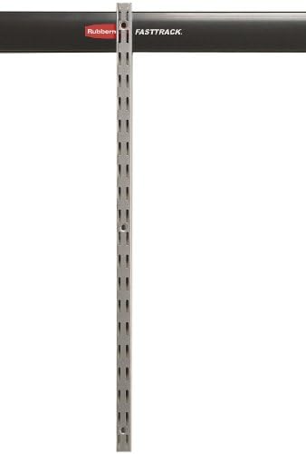 Rubbermaid Garage FastTrack Rail 25 in. Upright Extension Track, Satin Nickel