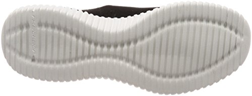 Skechers Elite Flex Wasik Sapatilha Masculino, 44, Preto/Branco