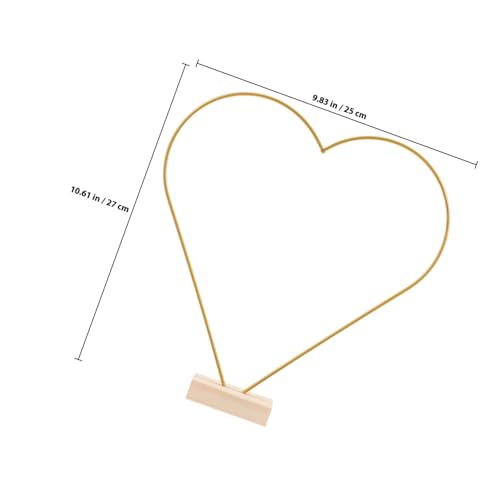 Aros de metal dorados Uonlytech con base de madera para centros de mesa de boda 3