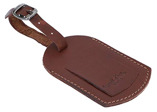 Preisvergleich Produktbild Kofferanhänger Gusti Leder Studio ''Victoria'' Adressanhänger Gepäckschild Gepäckanhänger Vintage Dunkelbraun 2A141-22-6