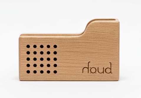 HOUD Kino Wooden Passive Phone Speaker Amplifier, Natural Acoustic Sound, No Power Required