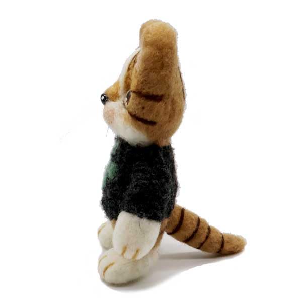 Amazon.co.jp: やまねこ 羊毛フェルト 猫 茶トラ白 S 羊毛フェルト人形