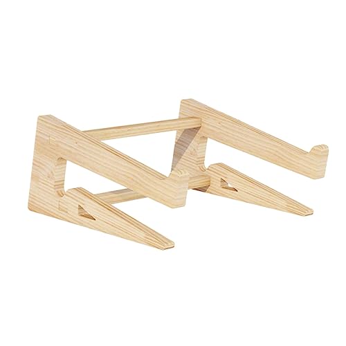 DOITOOL 1 Pieza Soporte para Laptop Computadora Portatil Porta Notebook Portatil Titular De La Computadora Soporte para Computadora Portátil Pararse Computadoras Khaki De Madera