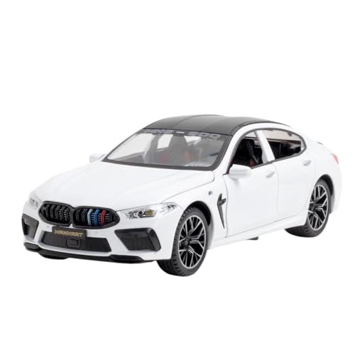 Image of 1:24 B-m-w MH8 800 Diecast Metal Pull Back Car with 6 Openable Doors with Sound and Light Toy Decoration car Best Gift Toys for Kids (1:24 B-m-w MH8 800 - White)