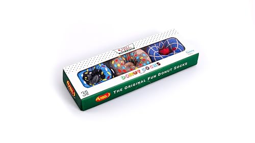 1SOCK2SOCK Donut Socks, Men's Crew Socks Size 8-12, Multipacks, Soft and Thin Novelty Socks, Fun Designs2
