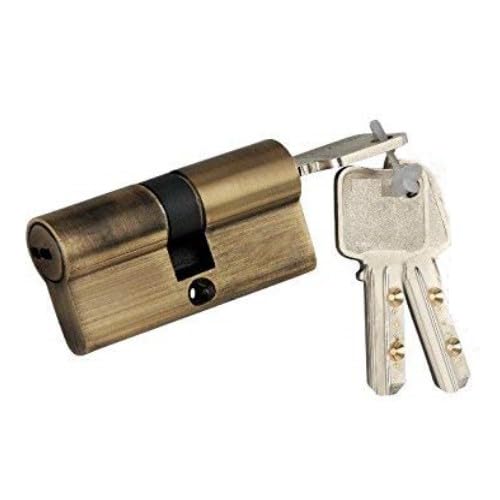 70mm Cylinder Lock, Brass Cylinder Lock Barrel Profile Locks with 3 Keys Lock Anti-Rust Suitable For Wooden Doors, Aluminum Doors
