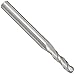 Melin Tool EMG-B Carbide Ball Nose End Mill, Uncoated (Bright) Finish, 30 Deg Helix, 3 Flutes, 1.5000" Overall Length, 0.1250" Cutting Diameter, 0.125" Shank Diameter