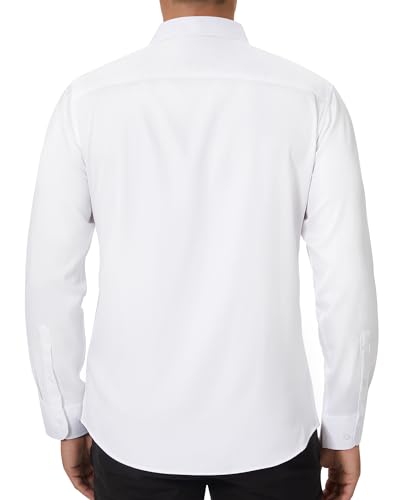 DEMEANOR Stain Sheild Dress Shirts for Men Dress Shirts Slim Fit Button Down Long Sleeve Dress Shirt Formal Business3