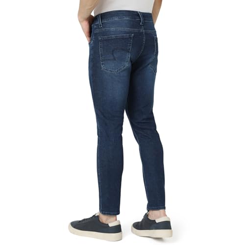 Image of Spykar Men's Kano Slim Fit Mid-Rise Jeans (Ankle Length)