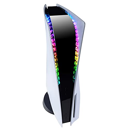 eXtremeRate RGB-LED-Strip für Playstation 5 Konsole, 7 Farben 29 Effekte DIY Dekoration Zubehör Streifen Lichterkette Stripes Lichtleiste Band Lights Strips Kit für ps5 Konsole mit IR-Fernbedienung