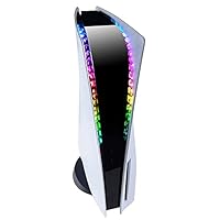 eXtremeRate RGB LED Light Strip for Playstation 5 Console, 7 Colors 29 Effects DIY Decoration Accessories Flexible Tape Lights Strips Kit for PS5 Console with IR Remote - Upgraded L USB Port