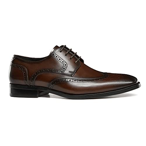 Image of GIFENNSE Men's Oxford Shoes | Mens Dress Shoes | Mens Formal Shoes | Lace Up Dress Shoes