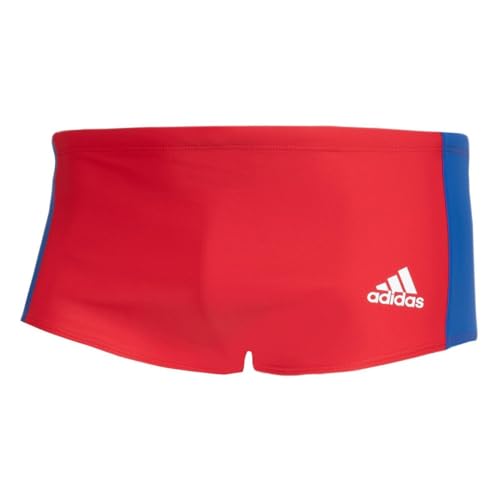 Sunga Adidas Boxer Natação Masculina Colourblock 3-Stripes (G, Vermelho)