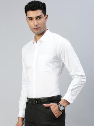 Image of RAMRAJ COTTON Men Full Sleeve Shirt | Prestigious Fit | Elegant Daily Formal Wear