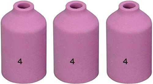Image of RIVERWELD TIG Gas Lens Alumina Nozzle Ceramic Cups 54N18 4# 1 /4 inch 6.5mm for DB PTA SR WP 17 18 26 TIG Welding Torch Pack of 10