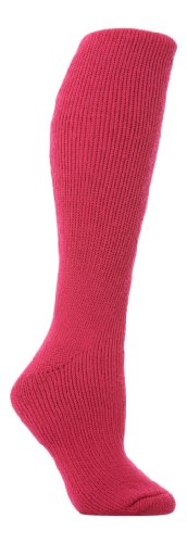 HEAT HOLDERS Ladies long thermal sock raspberry 5-9 us