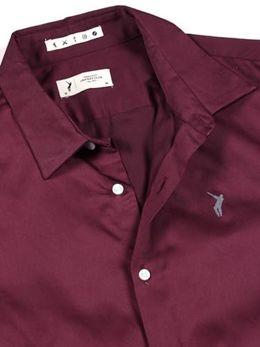 Image of Thomas Scott Men's | Solid | Full Sleeve | Slim Fit | Cotton Blend | Spread Collar | Casual Shirt
