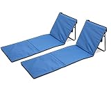 Eternal Living Beach & Lawn Lounge Chair Portable Reclining Lounger with Frame Foldable Mat, Set of