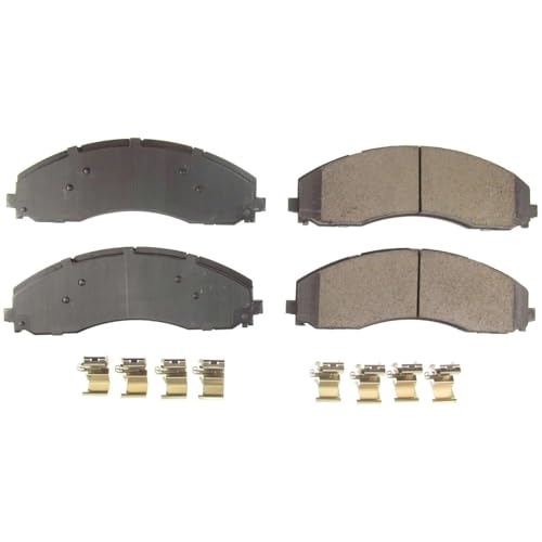 Image of PowerStop Front Brake Pads for Ford F-450 Super Duty 2017-25 |F-550 Super Duty 2017-24 |F-600 Super Duty 2020-23 - Z17 Ceramic Brake Pads with Installation Hardware, 17-2018