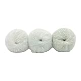 Dickly 3 個セット 編み物糸、糸、柔らかい織り糸、セーター用かぎ針編み糸、ブランケット、かぎ針編み用品、スカーフ、冬物アクセサリー, グリーンセット