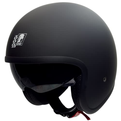 Römer Helmets Motorradhelm Custom, Matt Schwarz, Größe XL