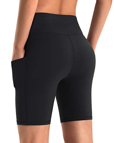 Promover Biker Shorts For Women Yoga Leggings Shorts 8 Inch Compression Running Workout High Waist Pockets (Black,Xl) #TOP4