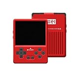 GKD Pixel 2 Console Metal Retro Game Player Portable Mini Pocket Handheld, Preinstalled with 64GB TF Card 1800mAh Battery 2.4-inch IPS Screen Aluminum Body Console Gaming Player (Red 64GB)
