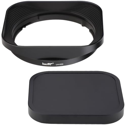 Haoge LH-X16B Square Metal Lens Hood Shade With Metal Cap For Fujifilm Fuji Fujinon Xf 16mm F1 4 R Wr Lens 1087378