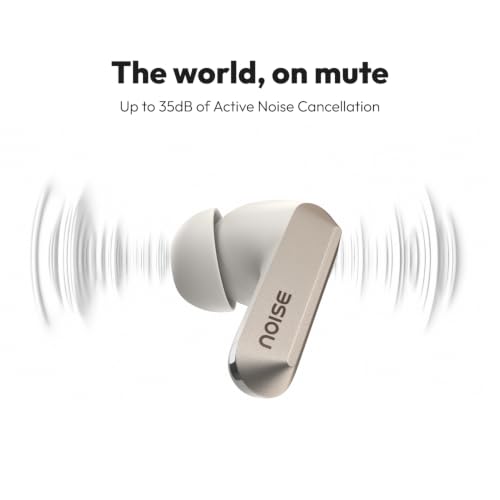 Image of Noise ALT Buds, 35dB ANC, Spatial Audio, 45Hrs Playtime, App Support, Ai Powered, Instacharge, Dual Pairing, BTv6.0 (Chosen Taupe (Metallic))