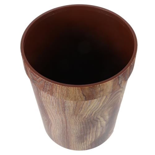 Caneca de basura retro rectangular Marrón 1.08 lb