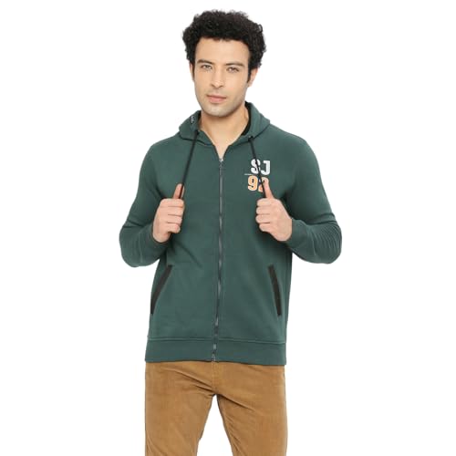 Image of Spykar Men's Cotton Blend Round Neck Sweatshirt