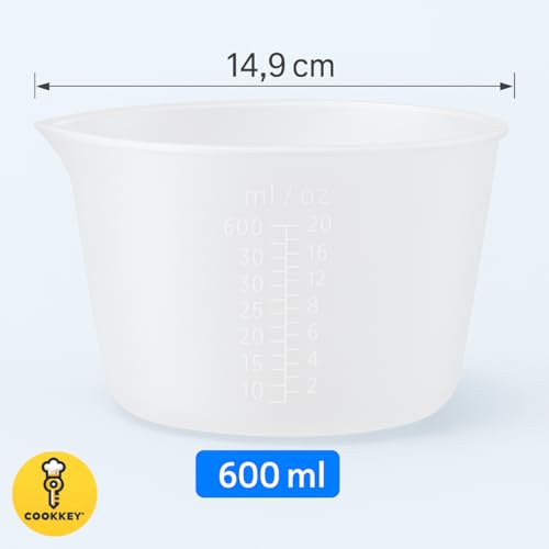 Set de 4 vasos medidores de silicona para resina 600ml, 350ml, 250ml miniatura 7