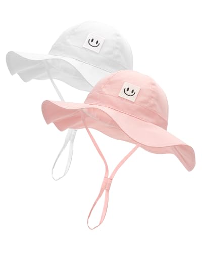 FURTALK Baby Girl Sun Hat Toddler Beach Hats UPF 50+ Wide Brim Bucket Summer Hat